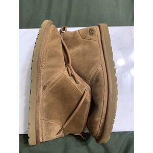 UGG Men's Brown Suede Shearling Lined Lace-Up Chukka Boots US 8